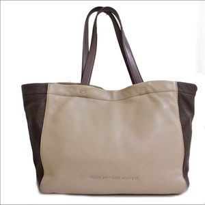 Like New🆕Marc Jacobs leather tote beige chocolate
